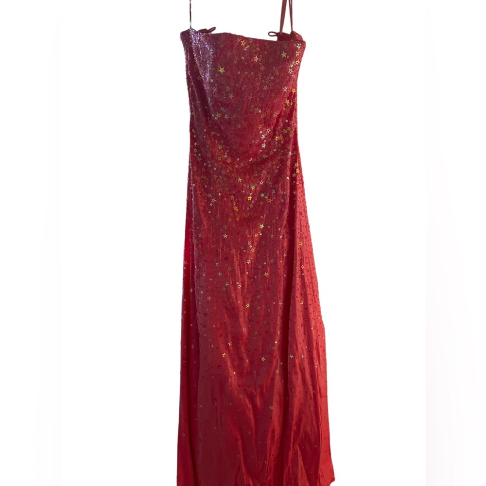 Beaded Pink Gown Formal Occasion